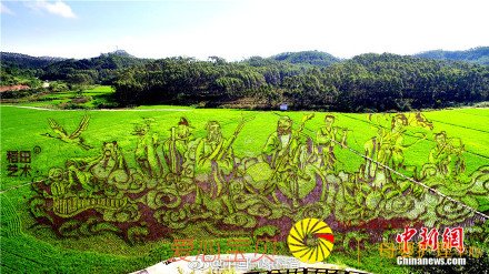 高铁上观看巨型稻田艺术景观 震撼! 高铁上观看巨型稻田艺术景观 震撼!