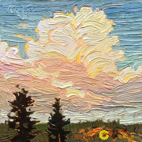 ���滭������ Ken Faulks ���ڱʴ���ɫ�ʵ�ڹ��