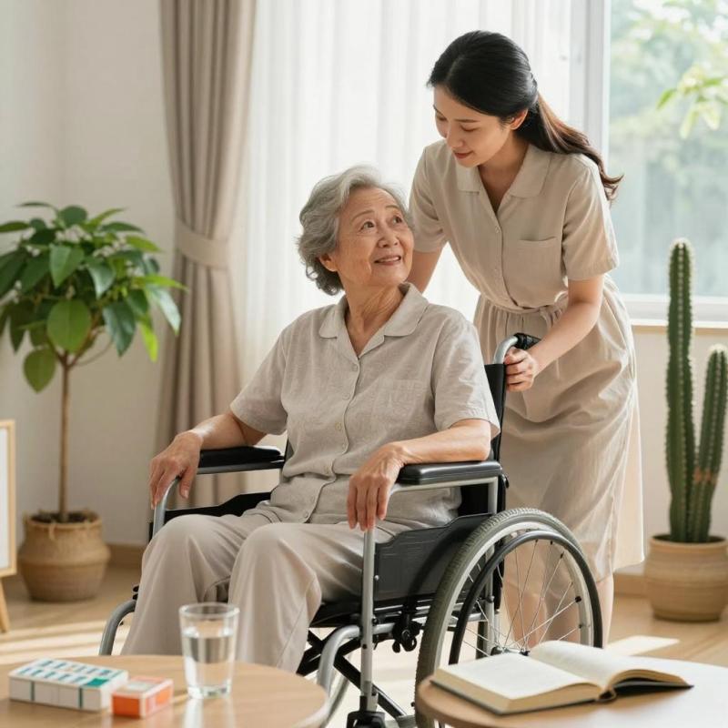 敬老院慰问的志愿者